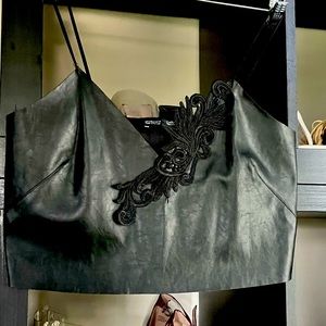 Crop Top - faux leather